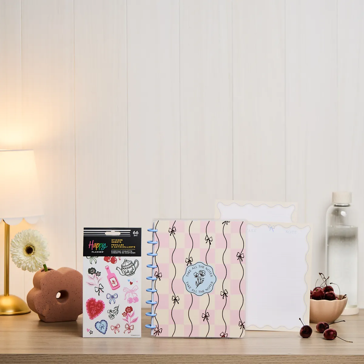 Happy Planner Everyday Coquette Classic carnet bundle stickers rose