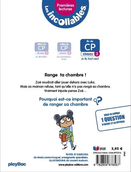 Frigobloc Les Incollables Premières lectures Tome 11 Range ta chambre