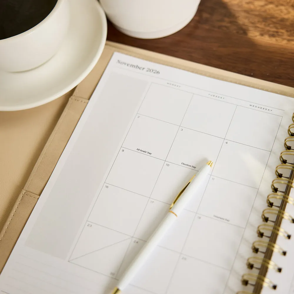 Happy Planner Citrine Mocha agenda spirale 2027 Classic 12 mois