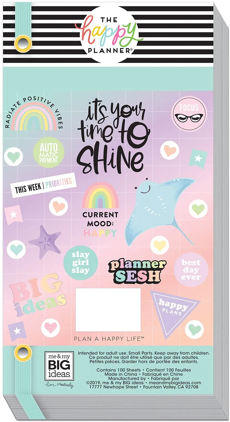 Happy Planner Value Pack stickers Pastels 100 feuilles