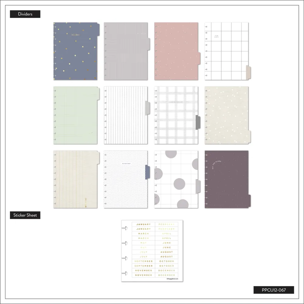 Happy Planner Simple Essentials Classic agenda vertical non daté