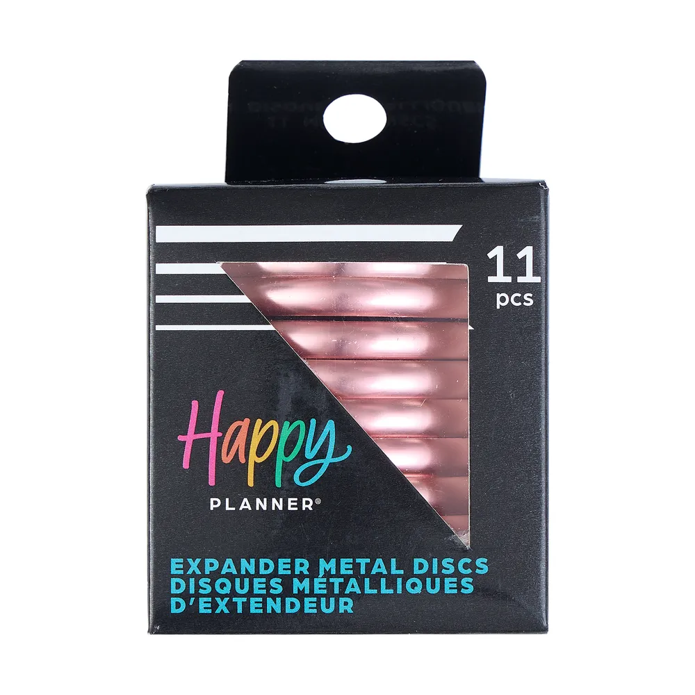 Happy Planner Chiffon Expander disques métal rose lot 11