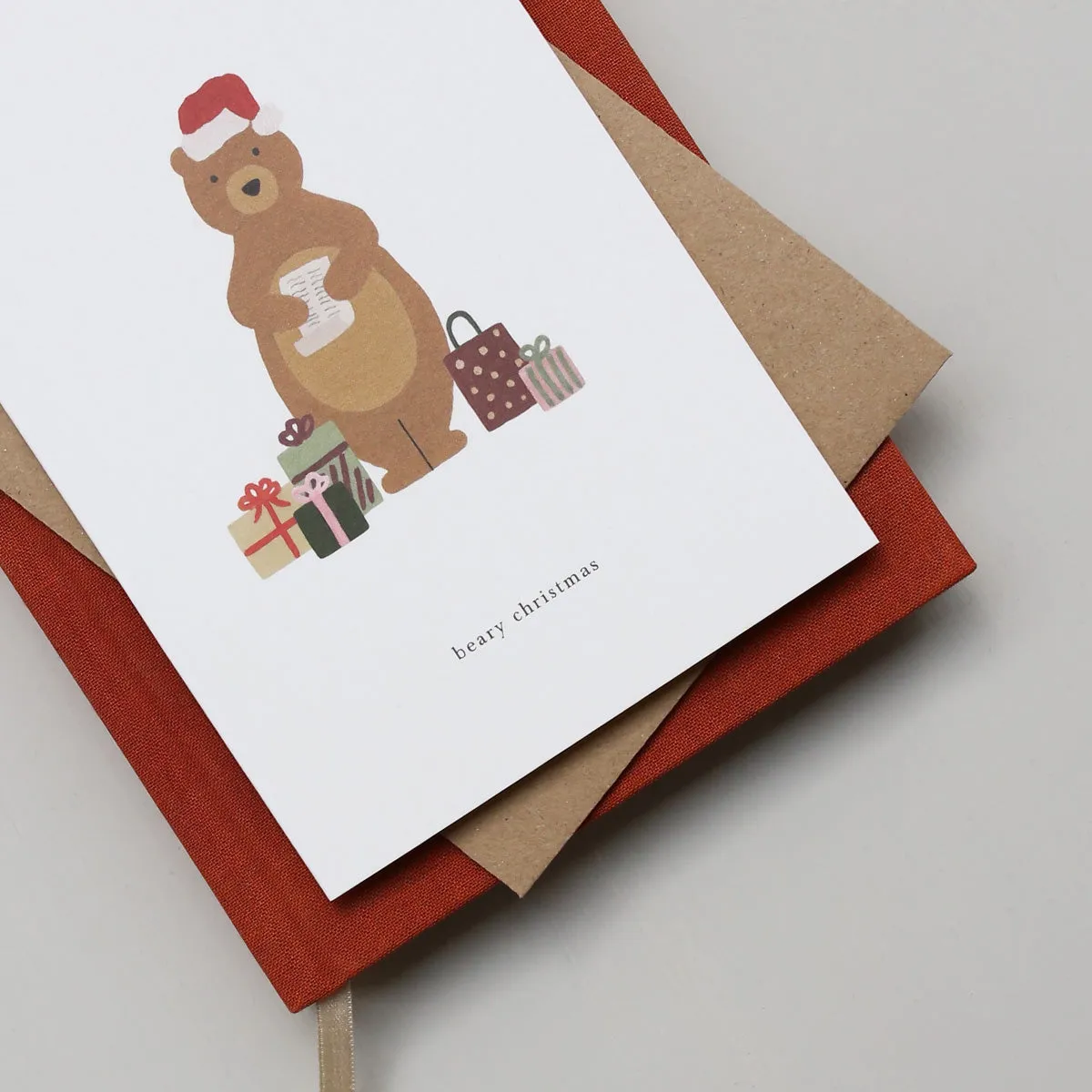 Kartotek Christmas Bear carte de Noël ours avec enveloppe