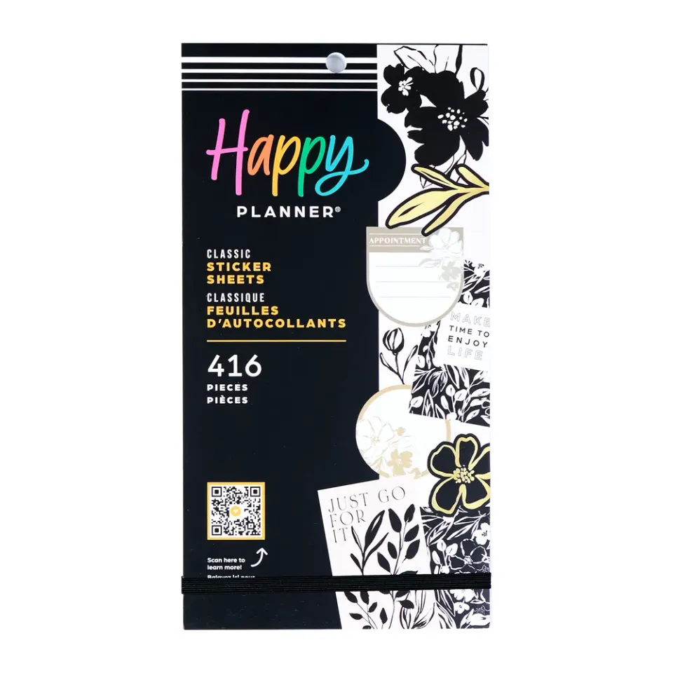 Happy Planner Sketchy Florals stickers value pack 416 pièces
