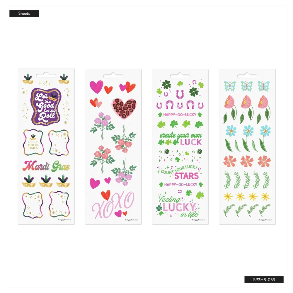 Happy Planner Seasons of Joy stickers saisonniers 8 planches