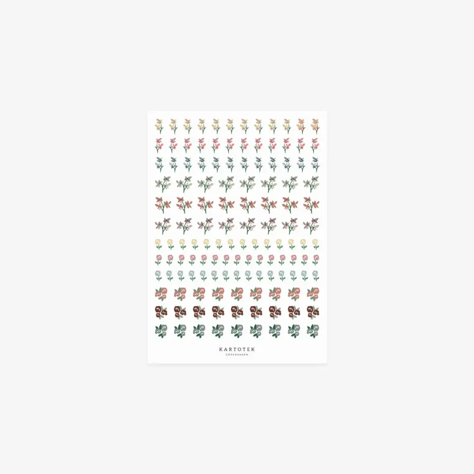 Kartotek Mini Flowers stickers fleurs