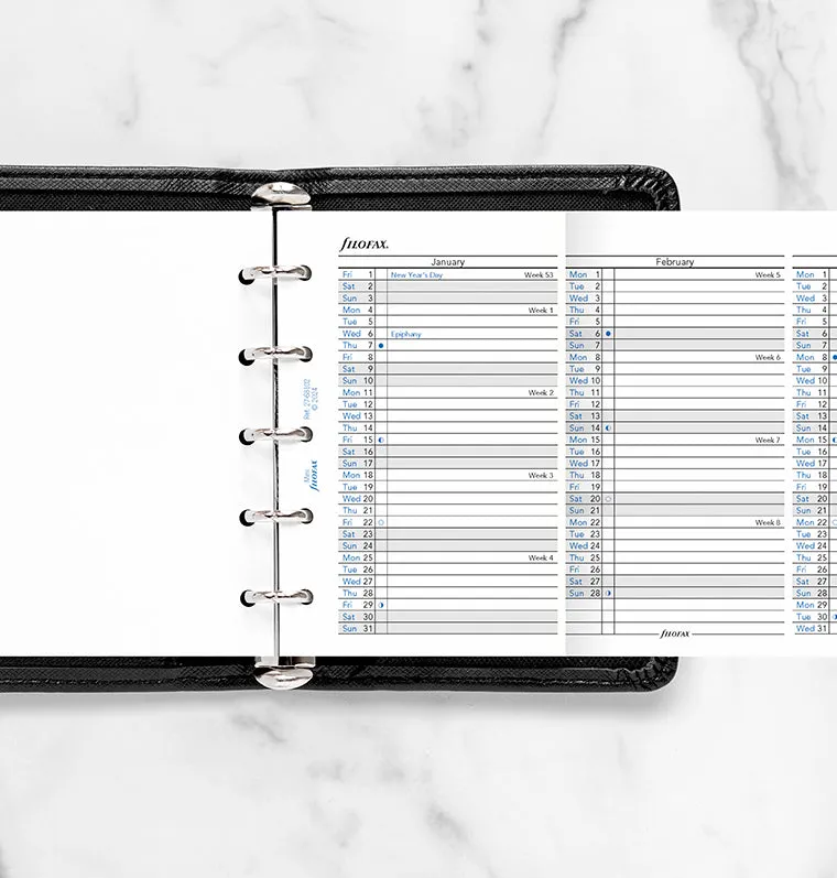 Filofax Classic Mini planner vertical anglais 2027