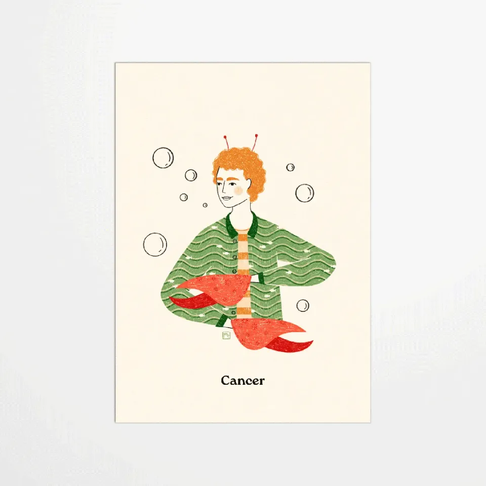 My365 Marine Laurent Cancer carte postale signe
