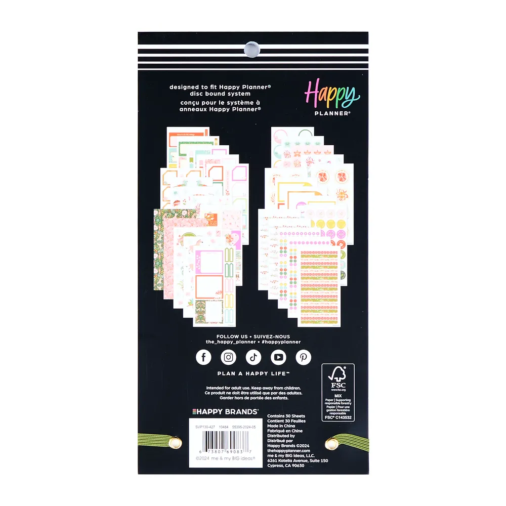 Happy Planner Lush Linens Value Pack autocollants 920 motifs