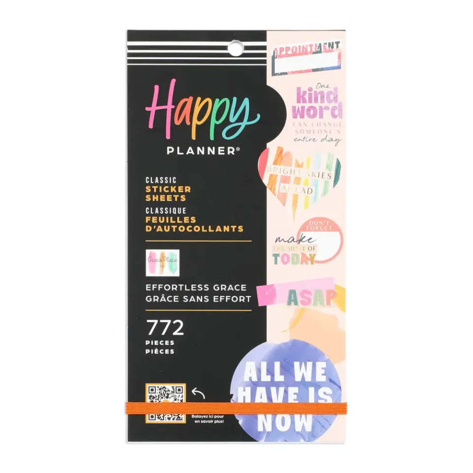 Happy Planner Effortless Grace Value Pack autocollants 772 colorés