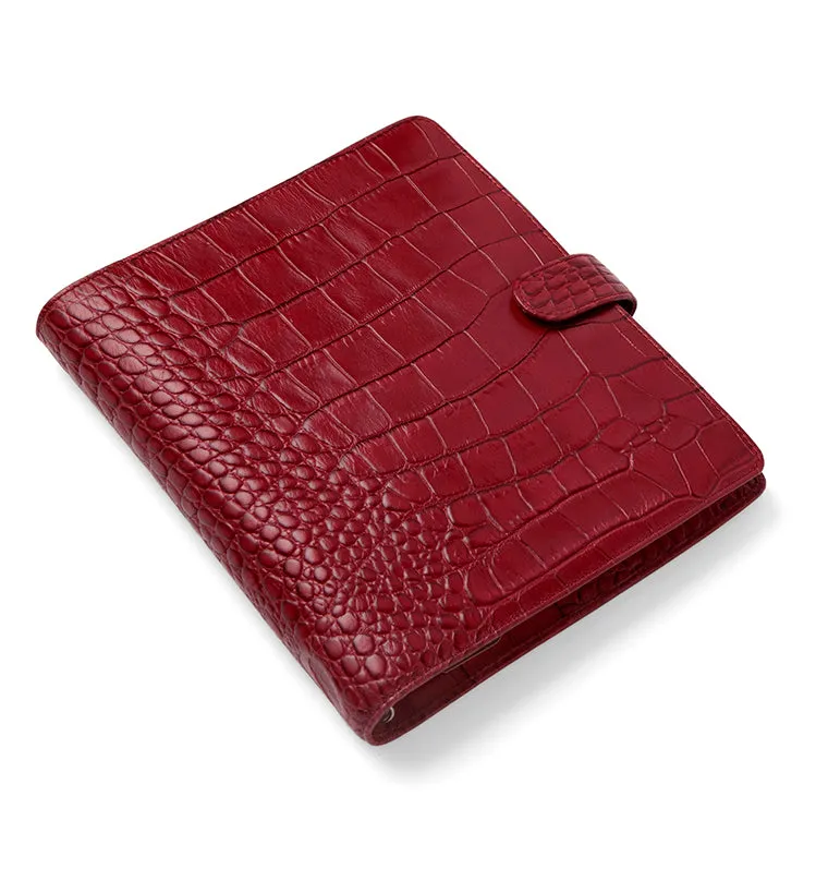 Filofax Classic Croc organiseur A5 marron cuir