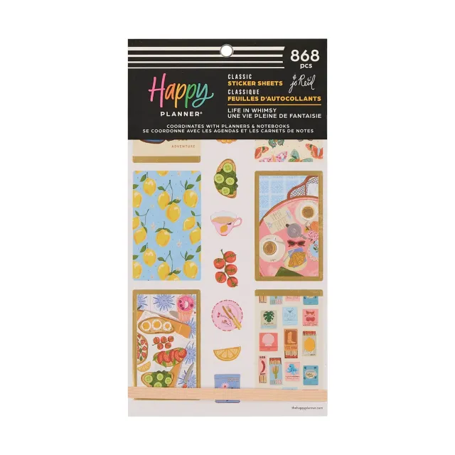Happy Planner Life in Whimsy autocollants 30 planches pastel