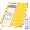 Poprun WH145L carnet spiral ligné jaune clair 15x21,5 cm