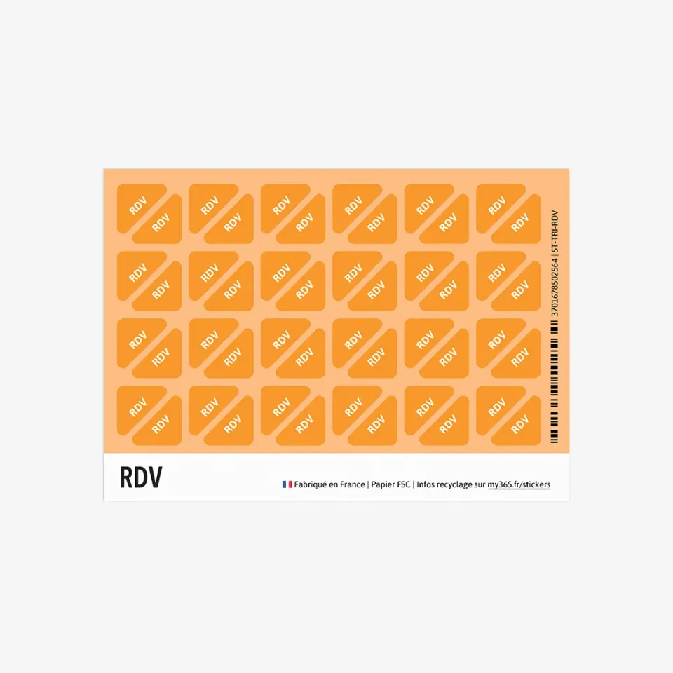 My365 Stickers triangle RDV planche stickers agenda