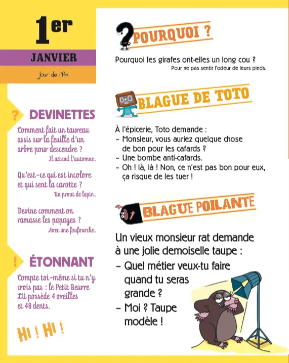 Almanach 2000 blagues star de la récré Toto