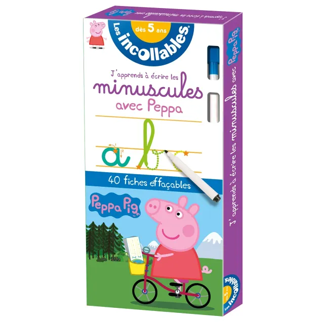 Frigobloc Les Incollables Peppa minuscules ardoise effaçable 40 fiches