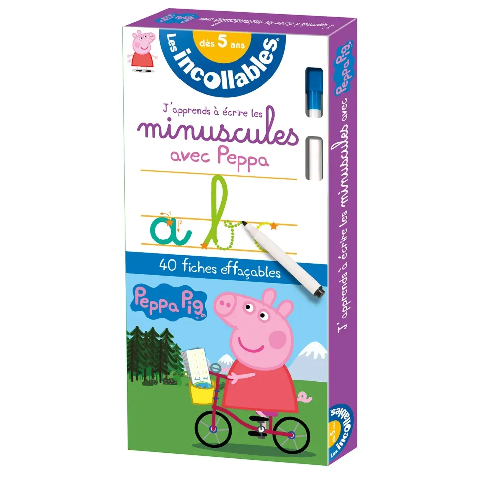 Frigobloc Les Incollables Peppa minuscules ardoise effaçable 40 fiches