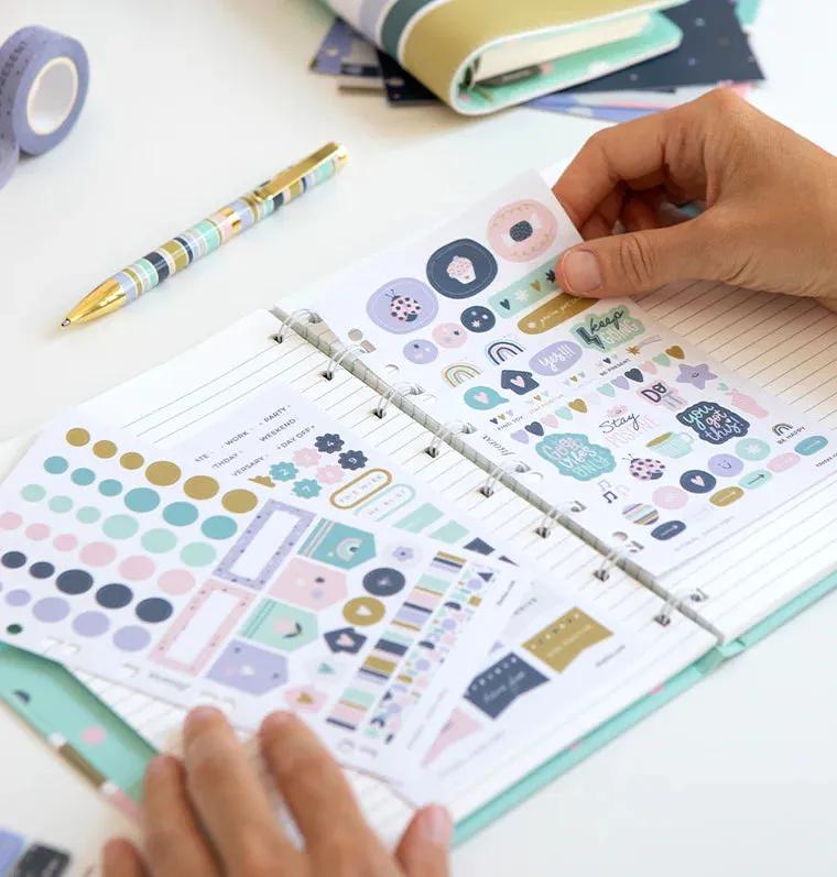 Filofax Good Vibes Stickers autocollants 6 feuilles repositionnables
