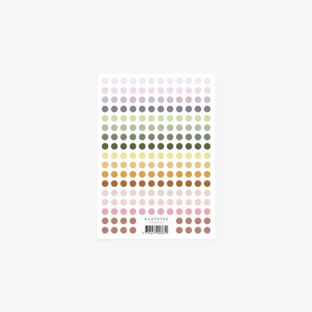 Kartotek Micro Dot Pastels stickers pastels