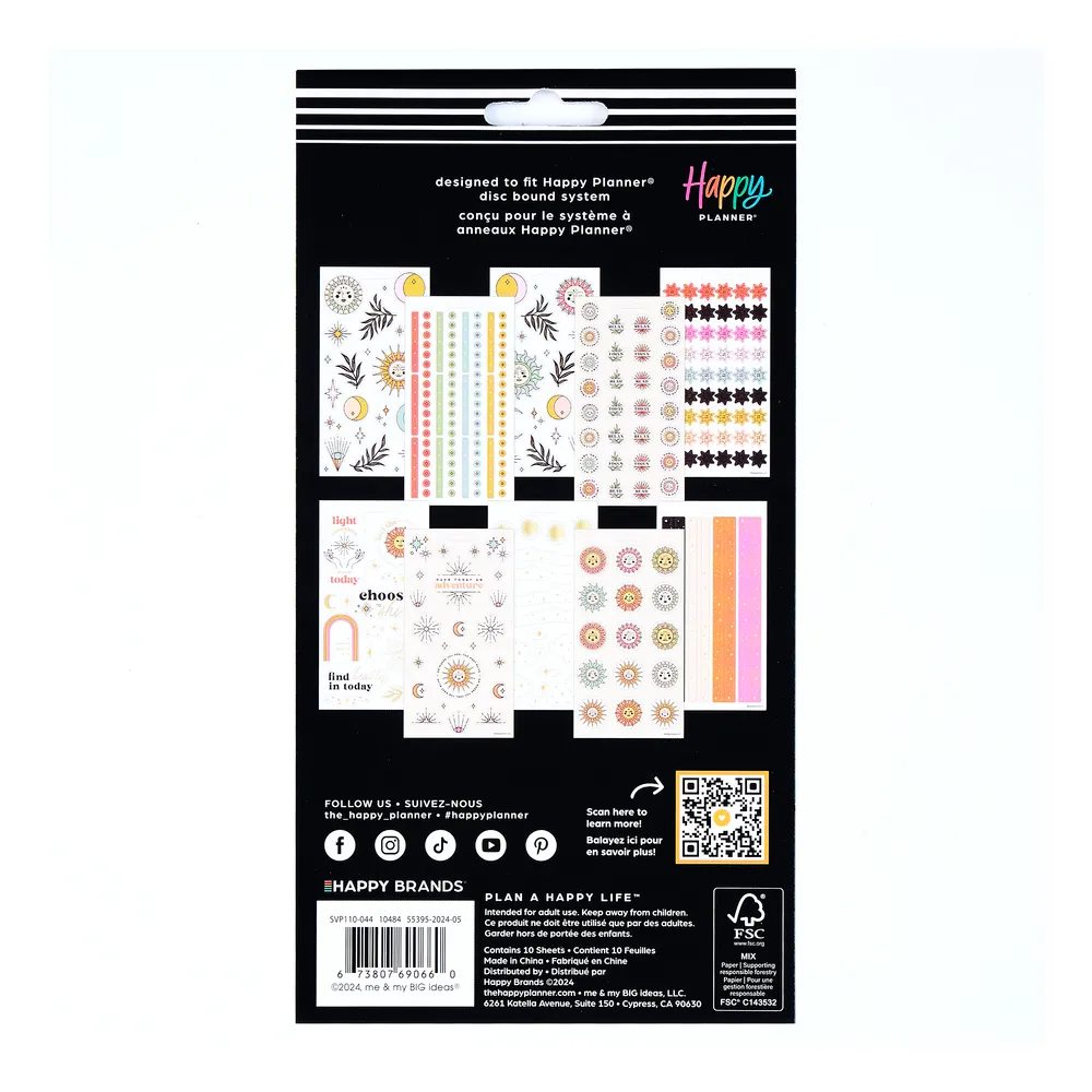 Happy Planner Desert Mystic stickers 10 feuilles 308 pcs lune