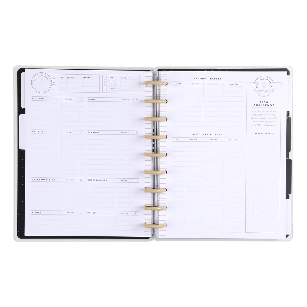 Happy Planner Hello Savings agenda budget Classic 12 mois non daté