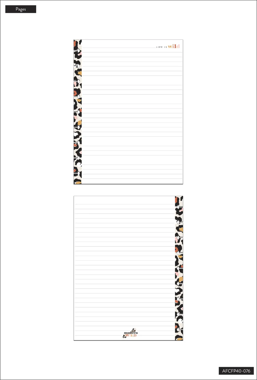 Happy Planner Modern Wild recharge Classic lignée 40 pages