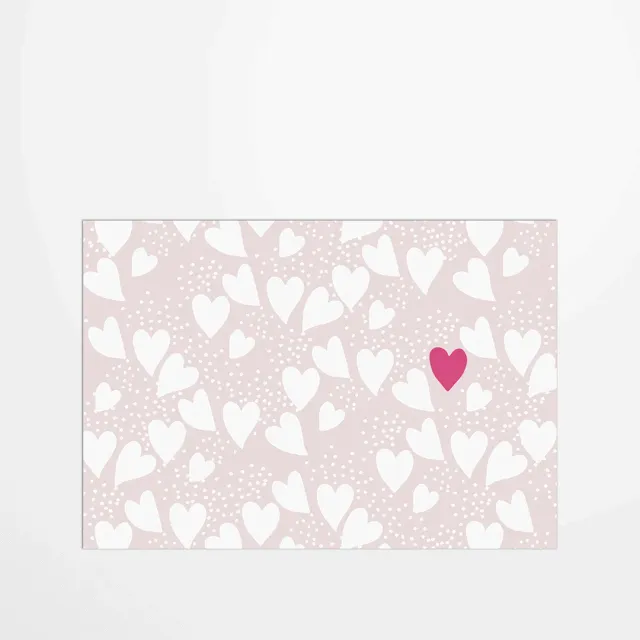 My365 Claire Priou Coeurs poudre carte postale coeurs