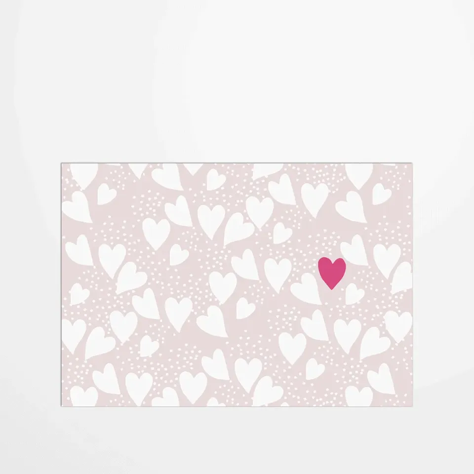 My365 Claire Priou Coeurs poudre carte postale coeurs