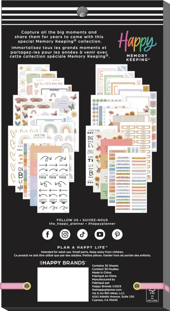 Happy Planner Beloved Butterflies Big stickers 616 naissance