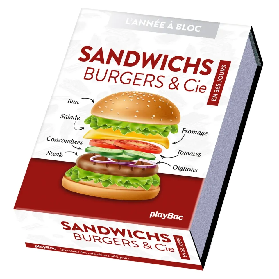Frigobloc Sandwichs Burgers & Cie 365 jours calendrier à bloc