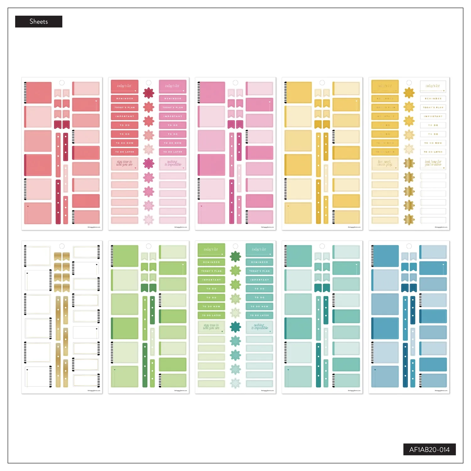 Happy Planner Love L+S Classic livre accessoires couleur