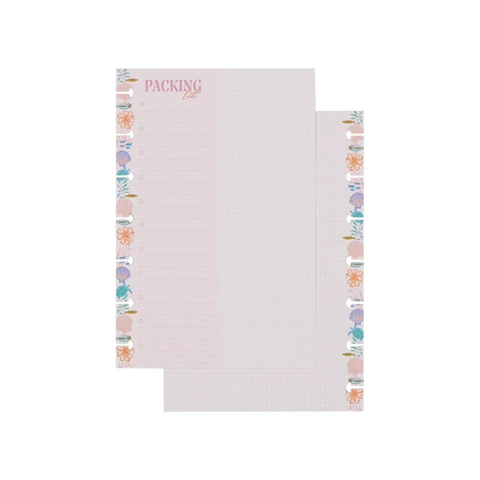 Happy Planner Packing List papier recharge Mini 40 feuilles
