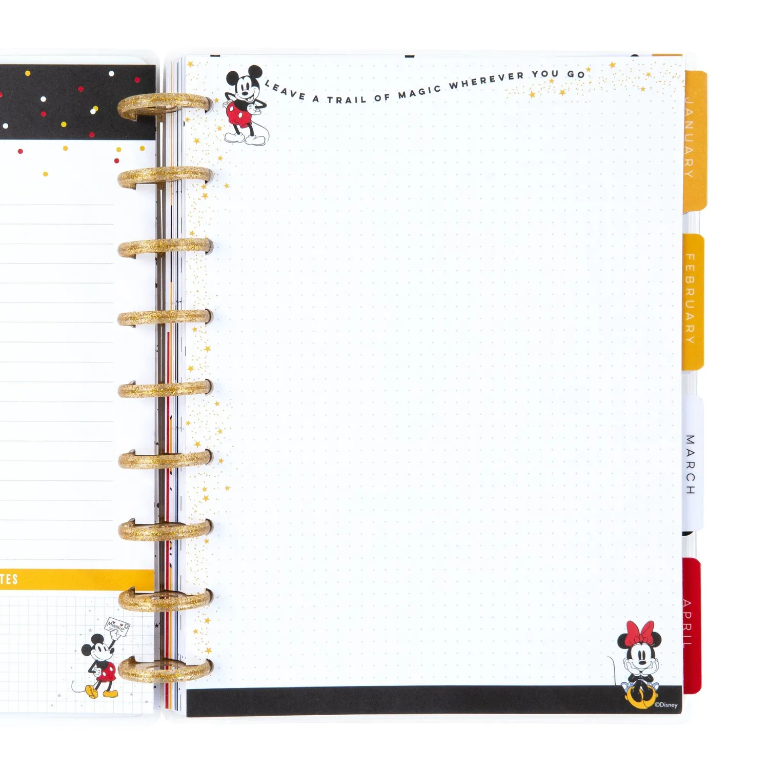 Happy Planner Mickey Minnie recharge papier pointillé 40 feuilles