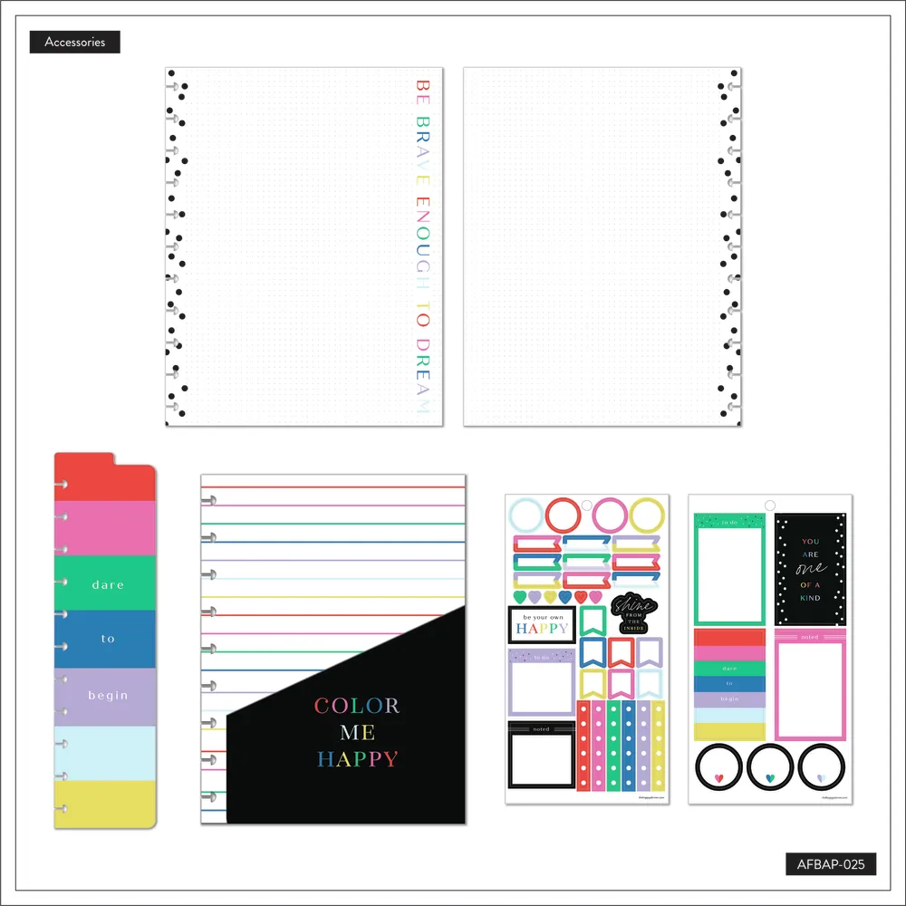 Happy Planner Color Me Happy kit Big 65 accessoires couleur