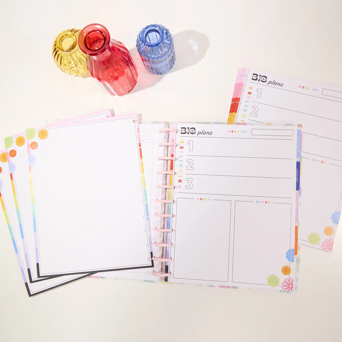 Happy Planner Happy Outlines papier recharge Big dashboard 40 dot grid