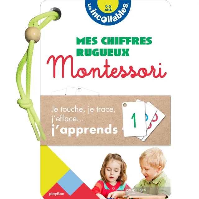Les Incollables Eventail Montessori chiffres rugueux cartes