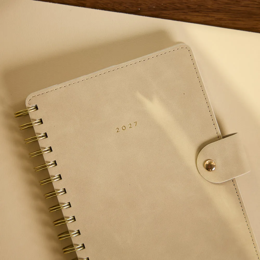 Happy Planner Citrine Mocha agenda 2027 A5 spirale pro