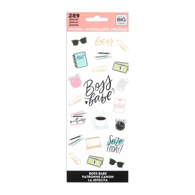 Happy Planner Boss Babe Petite stickers 8 feuilles productivité