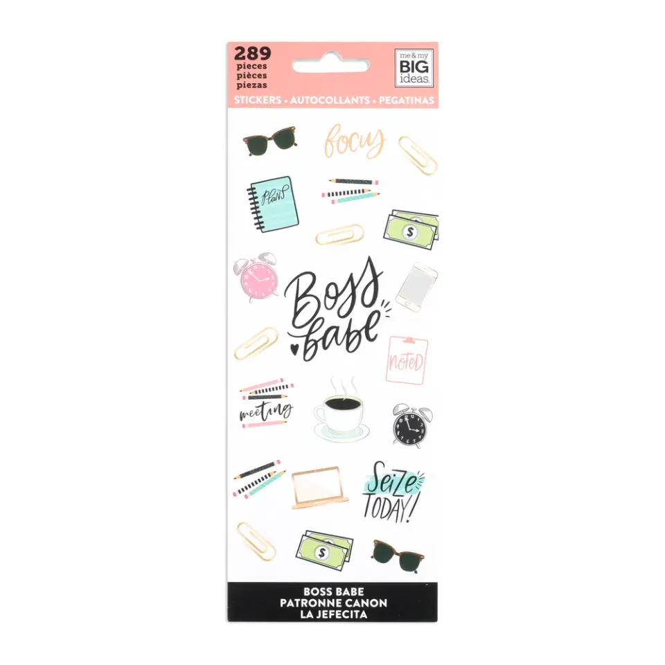 Happy Planner Boss Babe Petite stickers 8 feuilles productivité