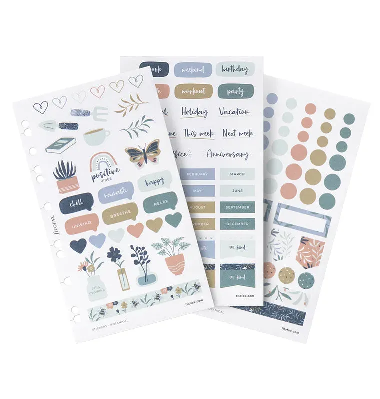 Filofax Botanical autocollants planner A5 Personal