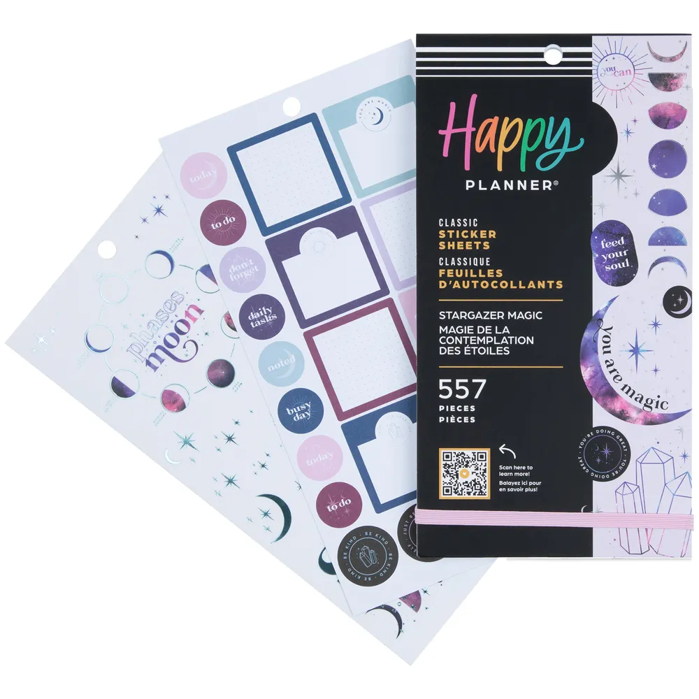 Happy Planner Stargazer Magic stickers 557 nuit