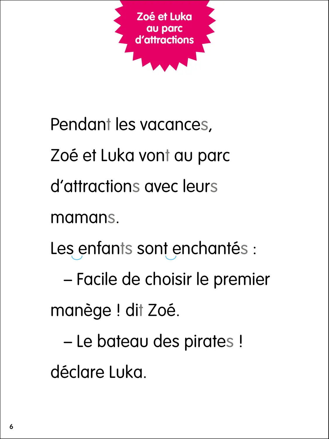 Frigobloc Incollables Zoé et Luka parc livre lecture niv 3