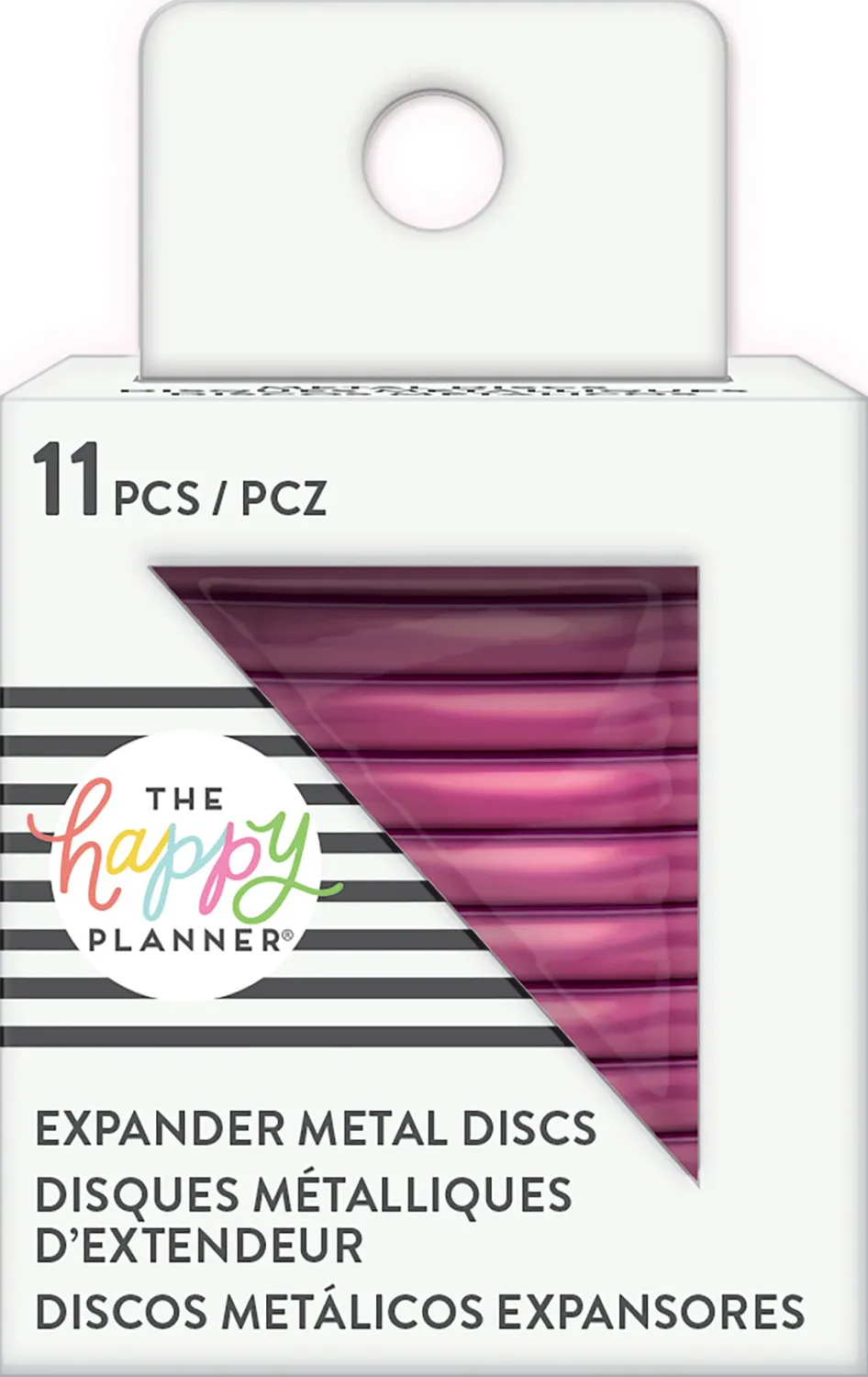 Happy Planner disques métal rose 11 anneaux 4,4 cm