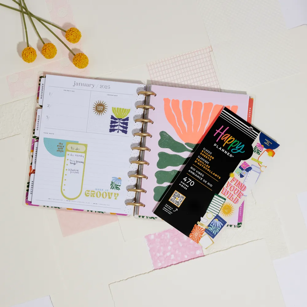 Happy Planner Rio Vibes stickers 30 feuilles vacances