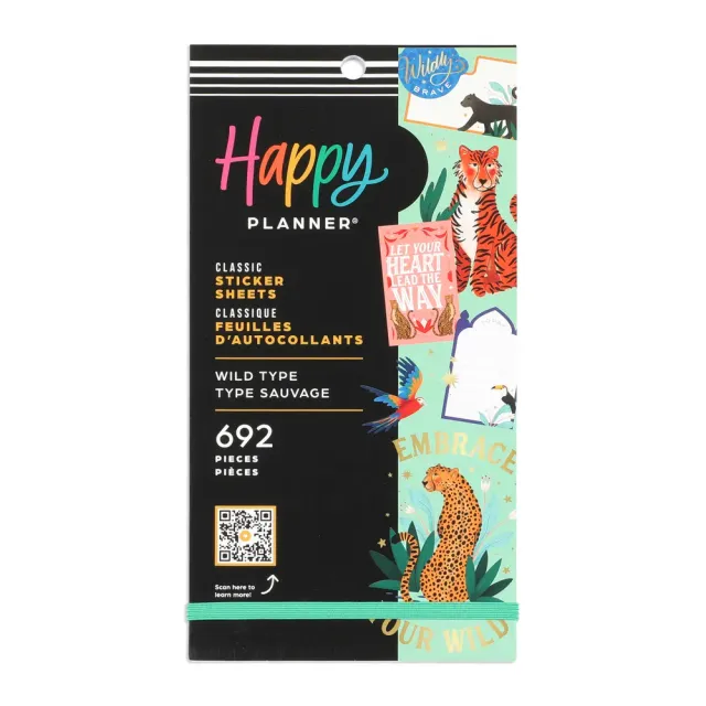 Happy Planner Wild Type stickers décoratifs 692 pièces
