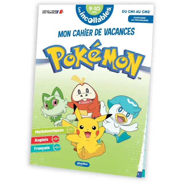 Pokémon Les Incollables cahier de vacances CM1-CM2 2026