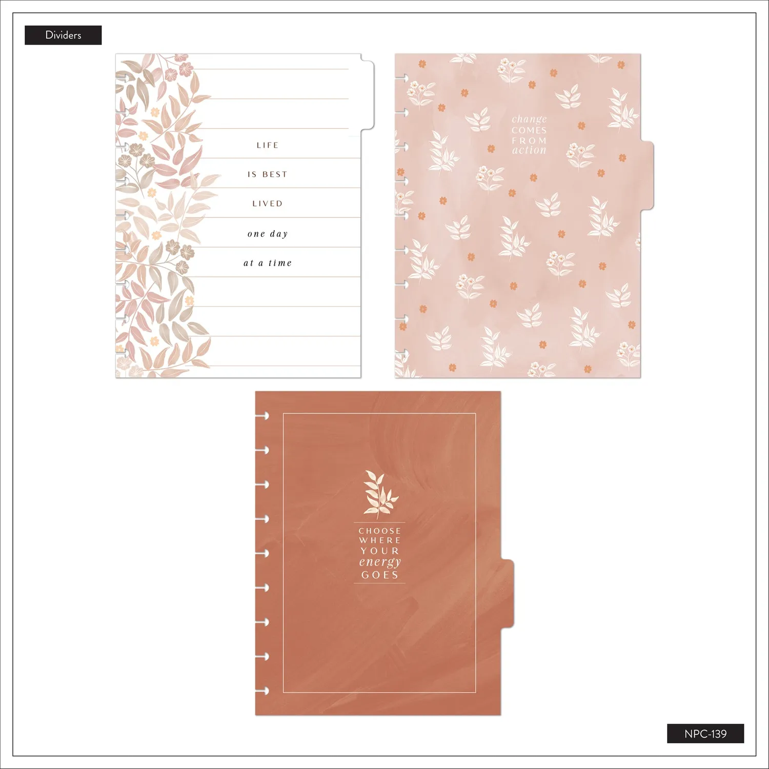 Happy Planner Dune Hues carnet pointillé Classic 60 feuilles