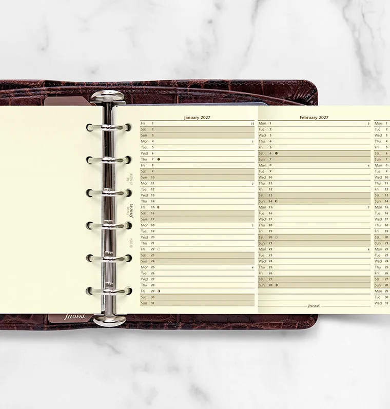 Filofax Classic planner vertical Pocket 2027 crème anglais