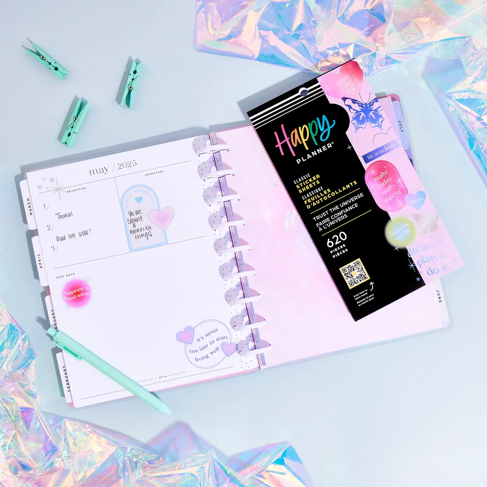 Happy Planner Trust the Universe carnet stickers 620 pièces
