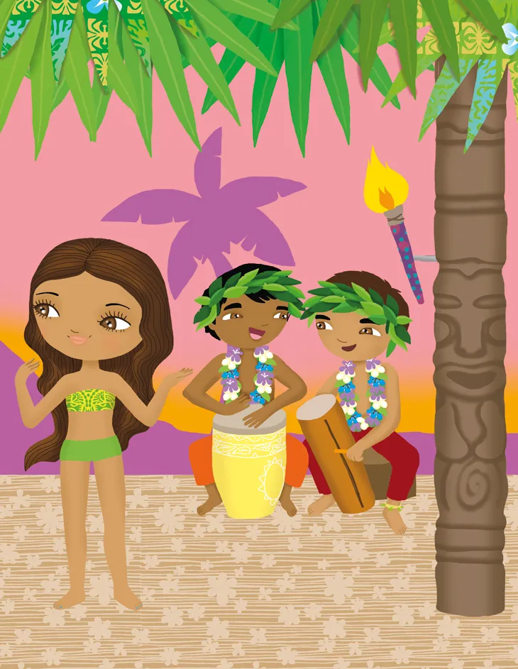 Frigobloc Minimiki Habille Mohea à Tahiti cahier stickers 300 stickers